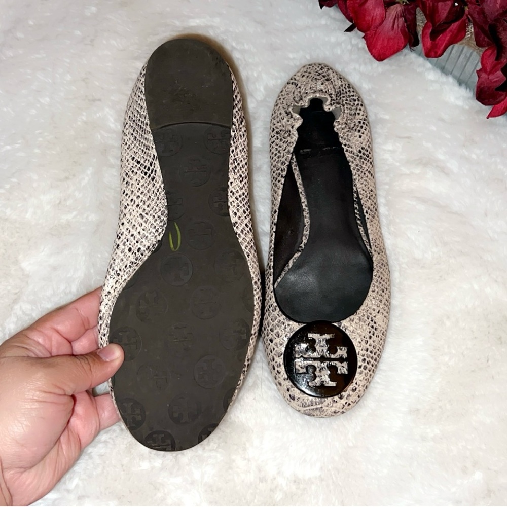 Tory Burch Reva Snake Print Flat - image 5